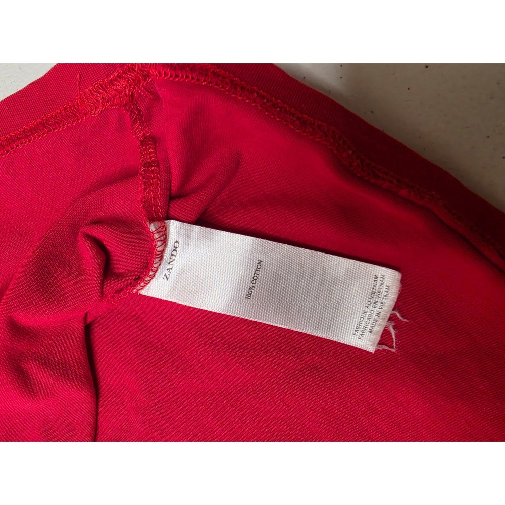 Zando Vanquish Red Dragon‎ Graphic Cropped T-Shirt Womens Medium Short Sleeve - Picture 5 of 7
